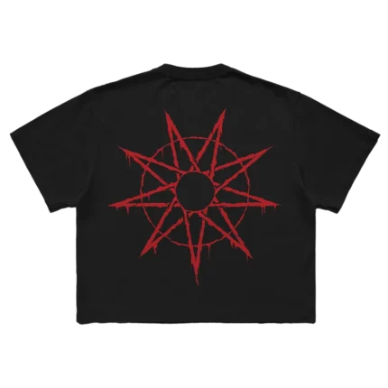 Slipknot Logo + 9 Point Star Crop Top