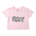 Slipknot Pink Logo Crop T-Shirt