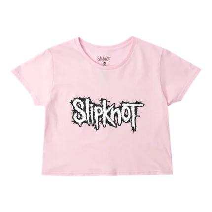 Slipknot Pink Logo Crop T-Shirt