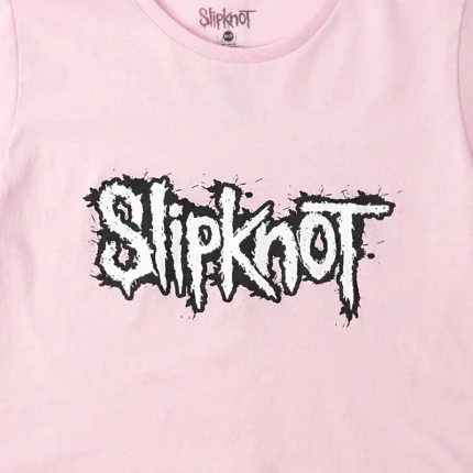Slipknot Pink Logo Crop T-Shirt